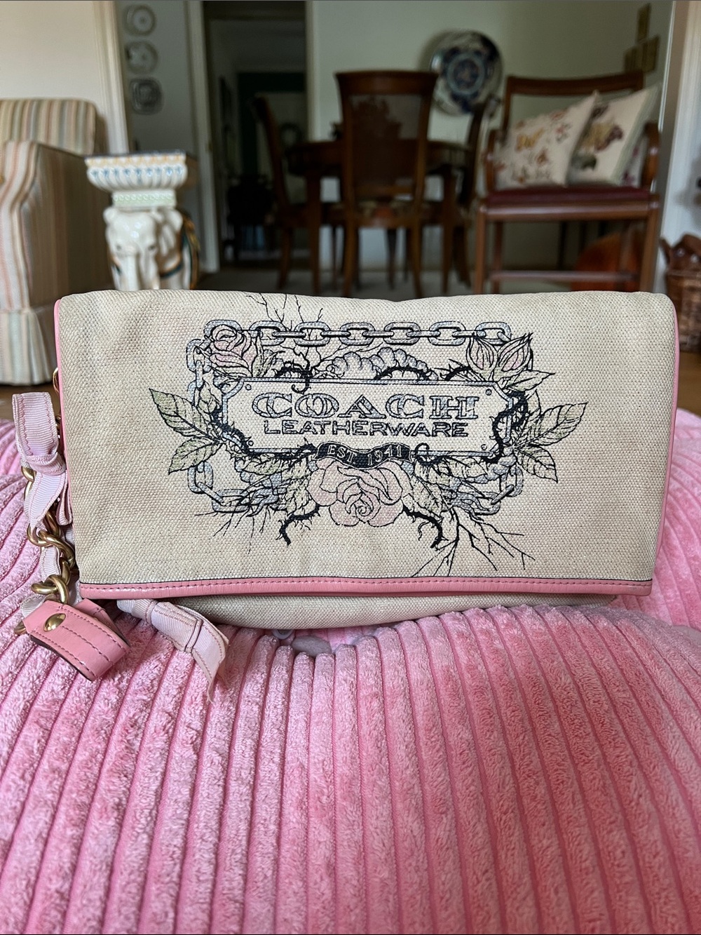 Coach (2009) Tattoo Fold-over Clutch/Wristlet - Picture 2 of 15
